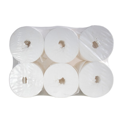 Toalettpapír 2 rétegű közületi átmérő: 19 cm 100 % cellulóz laponkénti belső adagolású 12 tekercs/karton hófehér