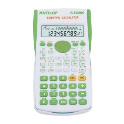 Számológép tudományos 240 funkciós zöld Antilop A-8200C Számológép Antilop