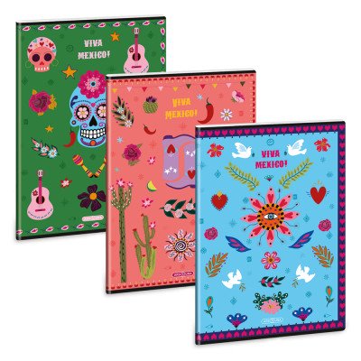 Füzet iskolai A4, 40lap, vonalas Ars Una VIVA MEXICO 10db/csomag