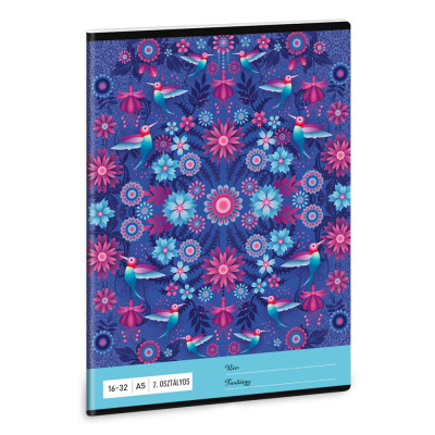 Füzet iskolai A5, 32lap, vonalas 16-32 2.osztályos Ars Una CATALINA (5095) 21 10db/csomag