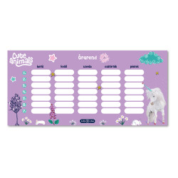 Órarend egylapos lányos, Ars Una UNICORN 25db/csomag Órarend Ars Una