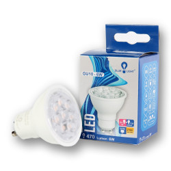 Led 6W GU10 2700k 470lm Blue Light Led izzók, csövek Blue Light