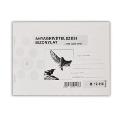 Készletkivételezési bizonylat A5, 25x4lapos 8 tételes B.12-114 Bluering® Nyilvántartás Bluering
