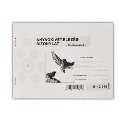 Készletkivételezési bizonylat A5, 25x4lapos 8 tételes B.12-114 Bluering® Nyilvántartás Bluering