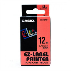 Feliratozógép szalag XR-12RD1 9mmx8m Casio piros/fekete Nyomtató és feliratozó gép, kellékek Casio