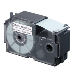 Feliratozógép szalag XR-24WE1 24mmx8m Casio fehér/fekete Nyomtató és feliratozó gép, kellékek Casio