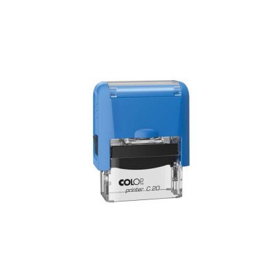 Bélyegző Printer Colop Pocket Stamp 20 kék átlátszó ház kék párna