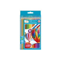 Színes ceruza készlet, hatszögletű Connect 14 klf. szín Színesceruza Connect