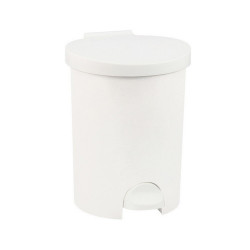 Szemetes kuka pedálos műanyag 15 literes kivehető tartállyal Curver fehér Papírkosár, szemetes Curver