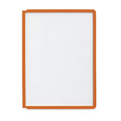 Bemutatótábla panel, A4, 5 db/csomag, Durable Sherpa narancs Bemutatótábla, mágneses info keret Durable