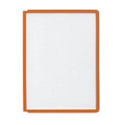 Bemutatótábla panel, A4, 5 db/csomag, Durable Sherpa narancs Bemutatótábla, mágneses info keret Durable