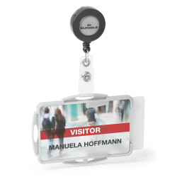 Biztonsági kártyatartó 2 kártyához Durable Eco szürke 10 db/csom