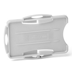 Biztonsági kártyatartó 2 kártyához Durable Eco szürke 10 db/csom Névkitűző Durable