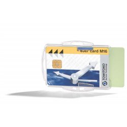 Biztonsági kártyatartó Durable 2 kártya számára, 10 db/csomag, áttetsző Névkitűző Durable