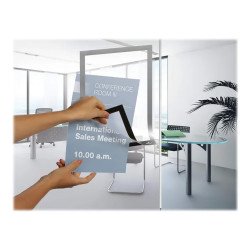 Infókeret A4, mágneses záródás, Durable Duraframe® ezüst Bemutatótábla, mágneses info keret Durable