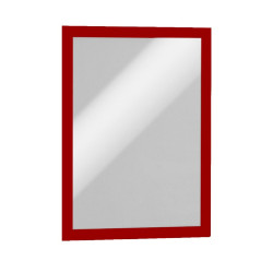 Infókeret A4, XXL csomag, 10 db/doboz, Durable Duraframe® piros Bemutatótábla, mágneses info keret Durable