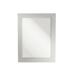 Infókeret A5, öntapadó 2 db/csomag, Duraframe ezüst Bemutatótábla, mágneses info keret Durable