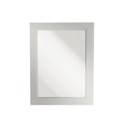 Infókeret A5, öntapadó 2 db/csomag, Duraframe ezüst Bemutatótábla, mágneses info keret Durable