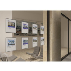 Információs tasak A4, statikus rögzítés Durable