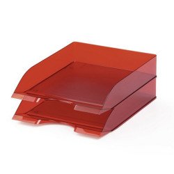 Irattálca Durable Basic, áttetsző piros Irattálca Durable