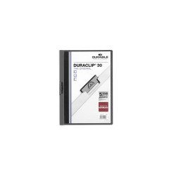 Klip mappa 30lap Durable Duraclip®, antracit Gyorsfűző, klip mappa Durable
