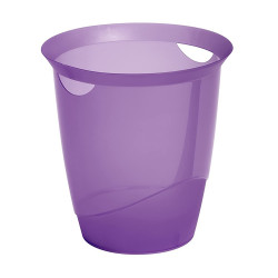 Papírkosár 16l, Durable Trend, áttetsző lila Papírkosár, szemetes Durable