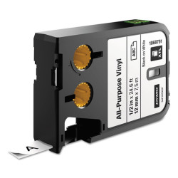 Feliratozógép szalag Dymo XTL 1868751 12mmx7m ORIGINAL, vinyl fehér/fekete Nyomtató és feliratozó gép, kellékek Dymo