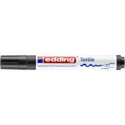 Textilfilc 2-3mm, kerek Edding 4500 fekete Textil marker EDDING