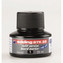 Tinta utántöltő táblamarkerhez 25ml, Edding BTK25 fekete Táblamarker betét EDDING