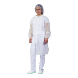 Egyszer használatos látogatói köpeny tépőzáras 2XL fehér Munkaruha Egyéb