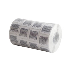 Etikett címke áruvédelmi (RF címke) álvonalkóddal 40x40mm, tekercses 1000 címke/tekercs Etikett - címke Egyéb