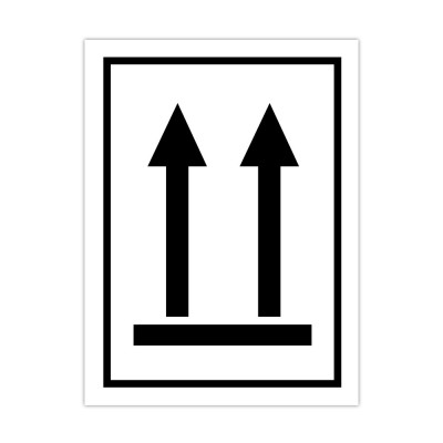 Információs címke, papír Csomag helyzete fölfelé 7,5cmx10cm 300db/tekercs