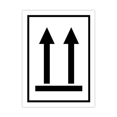 Információs címke, papír Csomag helyzete fölfelé 7,5cmx10cm 300db/tekercs