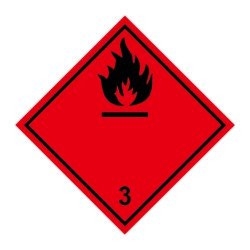 Információs címke, papír Gyúlékony gázok 3.1 10cmx10cm 300db/tekercs Etikett - címke Egyéb