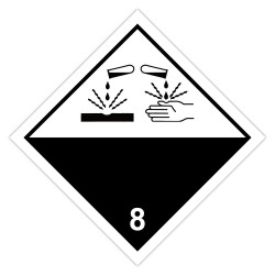 Információs címke, papír Maró anyagok 10cmx10cm 300db/tekercs Etikett - címke Egyéb
