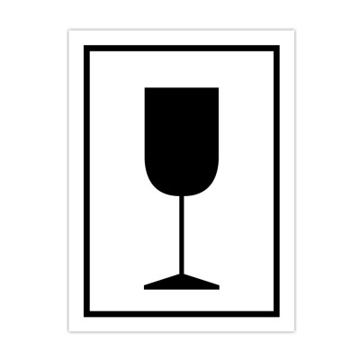 Információs címke, papír Törékeny óvatosan kezelendő 7,5cmx10cm 300db/tekercs