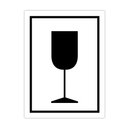 Információs címke, papír Törékeny óvatosan kezelendő 7,5cmx10cm 300db/tekercs Etikett - címke Egyéb