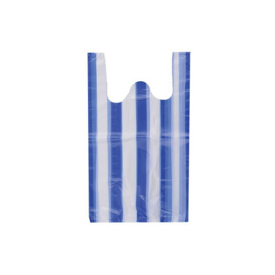 Ingvállas táska 280 x 500 mm 500 db/csomag kék-fehér csíkos