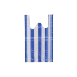 Ingvállas táska 280 x 500 mm 500 db/csomag kék-fehér csíkos Zacskó, tasak, táska Egyéb
