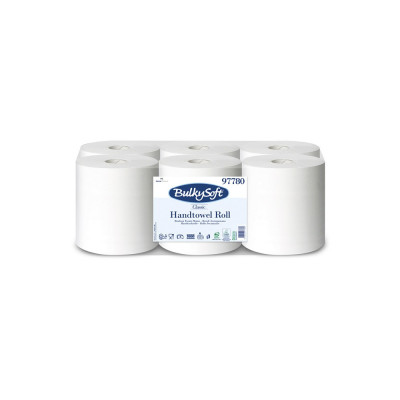 Ipari törlő 2 rétegű 250 m/tekercs 100 % cellulóz 6 tekercs/karton BulkySoft_97780 hófehér