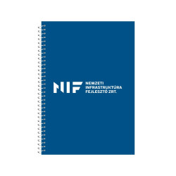 Spirálozott jegyzetfüzet, 80lapos, A5, kockás NIF logós Egyedi, megszemélyesített Egyéb