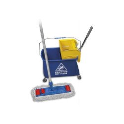 Takarítókocsi műanyag osztott vödrös 20 literes 40 cm-es szettel (mopváz, huzat, nyél) Takarító kocsi Egyéb