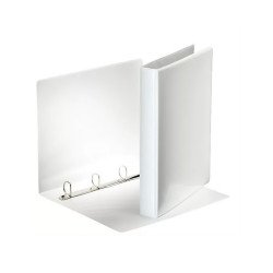 Gyűrűskönyv panorámás A4, 4cm, 4 gyűrű, D alakú, PP Esselte fehér Gyűrűskönyv Esselte