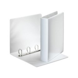 Gyűrűskönyv panorámás A4, 6,5cm, 4 gyűrű, D alakú, PP Esselte fehér Gyűrűskönyv Esselte