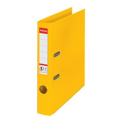 Iratrendező A4, 5cm, PP élvédő sínnel, Esselte Standard sárga Iratrendező Esselte