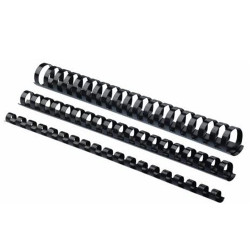 Spirál, műanyag, 32mm, 241-280lap, 50 db/doboz, Fellowes® fekete Kötészeti kellék Fellowes