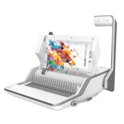 Spirálozógép, műanyag spirálkötéshez, 300lap, 3in1 manuális, Fellowes® LYRA Spirálozógép Fellowes