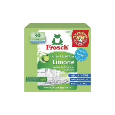 Mosogatógép tabletta 30 db/doboz Frosch zöldcitrom