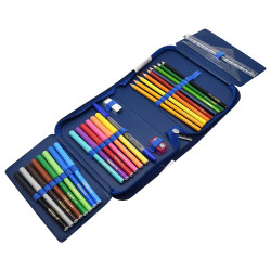 Tolltartó, töltött, kihajtható, szögletes, fiús, Herlitz, cápás Tolltartó Herlitz