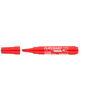 Flipchart marker vízbázisú 1-4mm, vágott Artip 12XXL piros
